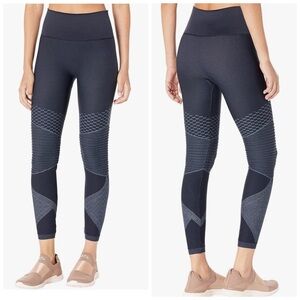 SPANX Look At Me Now Seamless Moto Leggings Indigo Blue Sz XL